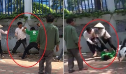 Xe ôm truyền thống và GraBike lại vác gạch choảng nhau tơi tả trên phố