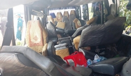 Xe tải và xe khách đâm nhau ở Tam Đảo, 24 hành khách nhập viện