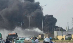 Trạm biến áp 110kV bốc cháy sau tiếng nổ vang trời