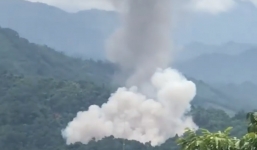 Nổ kho quân khí Công an tỉnh Hà Giang, cột khói bốc cao ngút trời