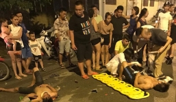 2 'ma men' phóng xe tông gục cô gái đang mang bầu