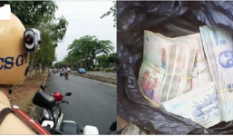 Vi phạm giao thông, thiếu nữ sợ hãi bỏ lại xe máy cùng 450 triệu đồng 