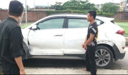 Truy đuổi xe điên lao thẳng vào CSGT rồi bỏ chạy