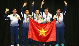 Đội tuyển bóng bàn nam Việt Nam giành tấm HCV lịch sử ở SEA Games