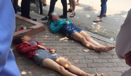 Đi bộ sang đường sai chỗ, 2 cô gái bị xe máy đâm bất tỉnh