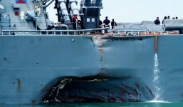 Tìm thấy thi thể 10 thủy thủ Mỹ mất tích sau vụ tàu chiến bị đâm