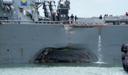 Kết quả điều tra bất ngờ vụ tàu chiến Mỹ bị đâm móp