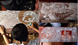 Đà Nẵng: Chỉ với 1 cây bút xóa, nam sinh 9X vẽ hàng chục bức tranh ấn tượng lên bàn học