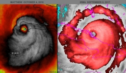 Sốc với ảnh vệ tinh siêu bão Irma giống hệt mặt người
