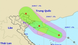Áp thấp nhiệt đới giật cấp 9 cách bờ biển Quảng Ninh - Hải Phòng 190 km