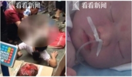 Thai phụ bất ngờ chuyển dạ khi đang đi chợ, hàng chục người dân xúm vào đỡ đẻ thành công