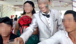 Chú rể gây xôn xao với khuôn mặt xăm trổ tại tiệc cưới