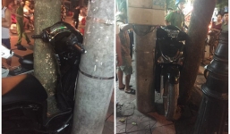 Hình ảnh chiếc xe máy trên đường khiến dân mạng phải đau đầu phân tích