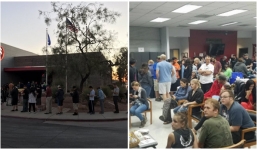 Người dân Mỹ xếp hàng dài, chờ cả đêm để hiến máu cho các nạn nhân vụ xả súng Las Vegas