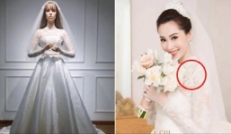 Tương xứng với 'thần tiên tỷ tỷ', váy cưới của Hoa hậu Đặng Thu Thảo đính cả ngàn viên pha lê