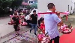 Chú rể gây xôn xao khi gánh 3,5 tỷ đồng đến xin dâu