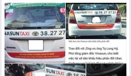 Đề can phản đối Uber, Grab: Tài xế tố hãng “ăn ốc” mình là người “đổ vỏ”