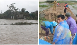 Vỡ đê ở Thanh Hóa khiến hơn trăm hộ dân chìm trong nước lũ