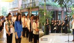 Cựu HS vừa khóc vừa hát 'Bài học đầu tiên' tiễn biệt thầy Văn Như Cương