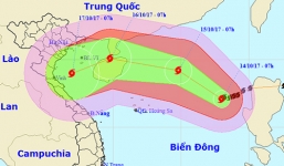 Bão số 11 đổi hướng, sẽ giảm còn cấp 8-9 khi vào Vịnh Bắc Bộ