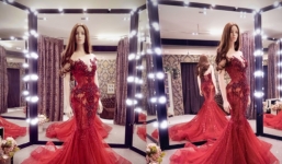 Cận cảnh trang phục dạ hội lộng lẫy mà Huyền My sẽ diện trong đêm Chung kết 'Miss Grand International' tối nay