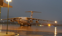  'Ngựa thồ' IL-76 của đoàn tiền trạm Tổng thống Nga đã đáp xuống Đà Nẵng