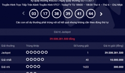 Thêm người trúng xổ số tự chọn Vietlott hơn 39 tỷ đồng