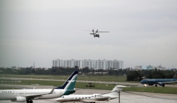 Marine One của tổng thống Trump có màn bay thử ấn tượng trong sân bay Đà Nẵng