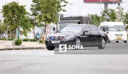 Xe ô tô của đoàn Hàn Quốc tham dự APEC xuất hiện trên đường phố Đà Nẵng