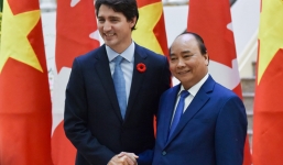 APEC 2017: Hình ảnh lễ đón chính thức Thủ tướng Canada tại Hà Nội