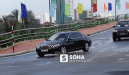 Đoàn xe phục vụ tổng thống Hàn Quốc Moon Jae In tại APEC lăn bánh trên phố Đà Nẵng