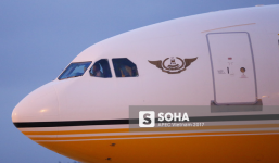 Quốc vương Brunei tự lái 'Cung điện bay' siêu sang A340-212 tới Đà Nẵng dự APEC