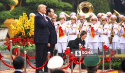 Lễ đón chính thức Tổng thống Mỹ Donald Trump tại Phủ Chủ tịch