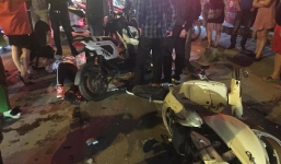 Tài xế ngậm bóng gây tai nạn liên hoàn trình diện công an 