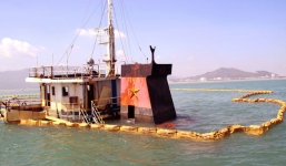 10.000 lít dầu 'bốc hơi' không dấu vết trên tàu bị chìm ở biển Quy Nhơn