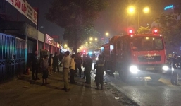 Cháy lớn tại hầm để xe trong quán bia trên đường Nguyễn Khánh Toàn