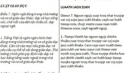 Thêm một đề xuất cải tiến chữ quốc ngữ: Tiếng Việt thành 'Tieeqx Vieeth'