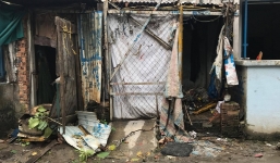 Đốt nhang thờ bất cẩn, ngôi nhà của người đàn ông tâm thần bị thiêu rụi