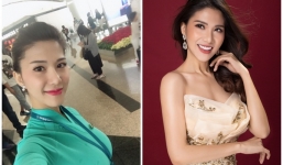Nhan sắc hút hồn của tiếp viên hàng không Vietnam Airline thi Hoa hậu