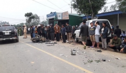 Phó chủ tịch ngồi trên xe biển xanh: Xe máy chở 3 thanh niên chạy khá nhanh