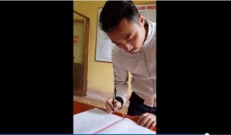 Chàng trai run rẩy ký giấy chứng nhận kết hôn khiến nhiều người liên tưởng tới việc 'vào rọ'