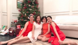 Vợ chồng Hà Tăng vô tình để lộ mặt con trai trong tiệc Noel sớm