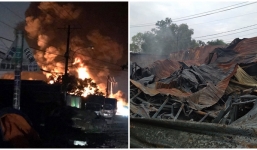 Hoả hoạn thiêu rụi xưởng nệm mút rộng hơn 1.000m2 ở Bình Chánh