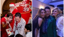 Không phải Ngọc Trinh, tỷ phú Hoàng Kiều thân mật bên dàn người đẹp nóng bỏng dịp Giáng sinh
