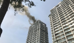 Hà Nội: Đang cháy lớn tại chung cư trên đường Hoàng Hoa Thám