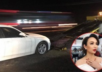 Hoa hậu Ngọc Diễm gặp tai nạn, thiệt hại khoảng 100 triệu đồng