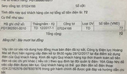 Nợ 72 đồng, khách hàng ở Hà Nội nhận giấy thông báo ngừng cấp điện