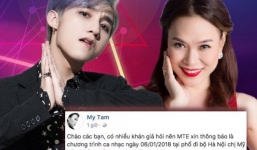 Fan thấy vui vì Mỹ Tâm hủy show vì Sơn Tùng là nhân vật trung tâm của poster