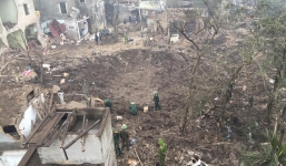 Hiện trường vụ nổ làm 9 người thương vong, nhiều đầu đạn vương vãi khắp nơi