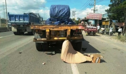 Va chạm xe đầu kéo, Thiếu úy cảnh sát tử vong trên đường đi làm nhiệm vụ